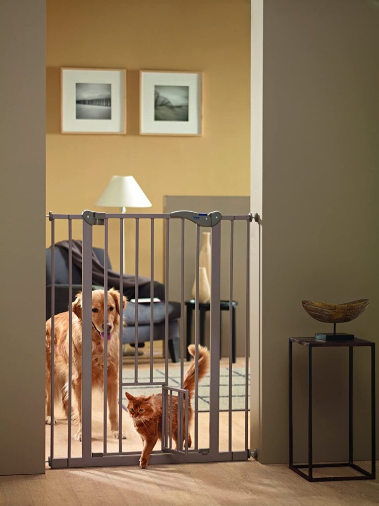 Dog Barrier with Cat Door 107cm High (to fit 75-87cm opening)