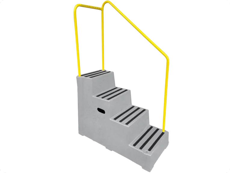 4 Step Heavy Duty Mounting Block with Handrail