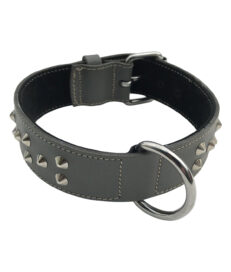 WIDE STUDDED LEATHER COLLAR | BBD Pet Products