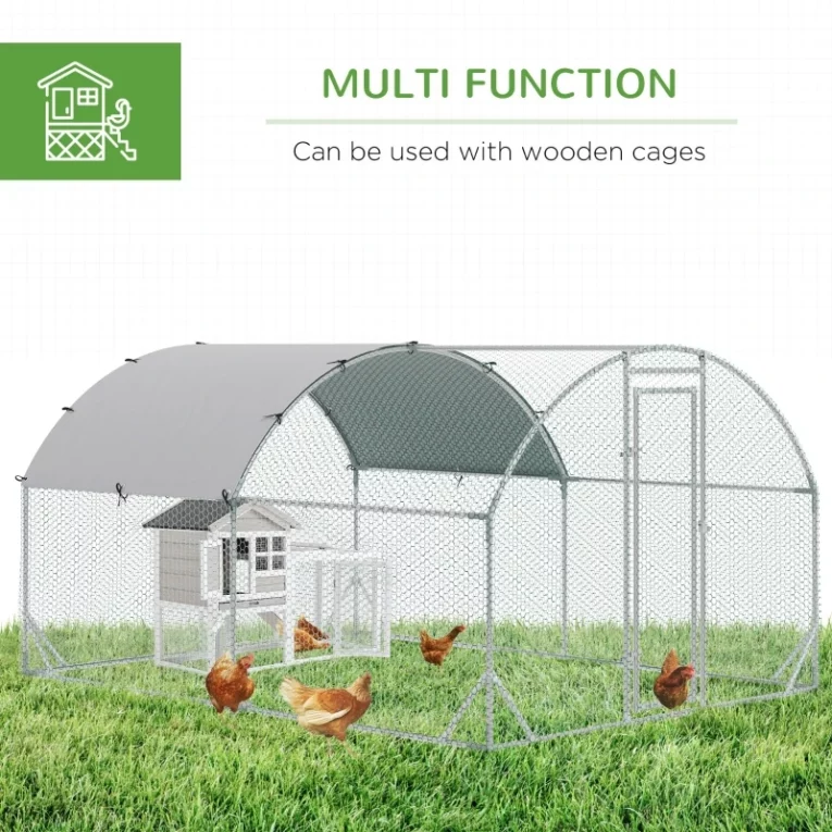 Pet Palace Galvanized Walk In Coop 2.8 x 3.8 x 2m