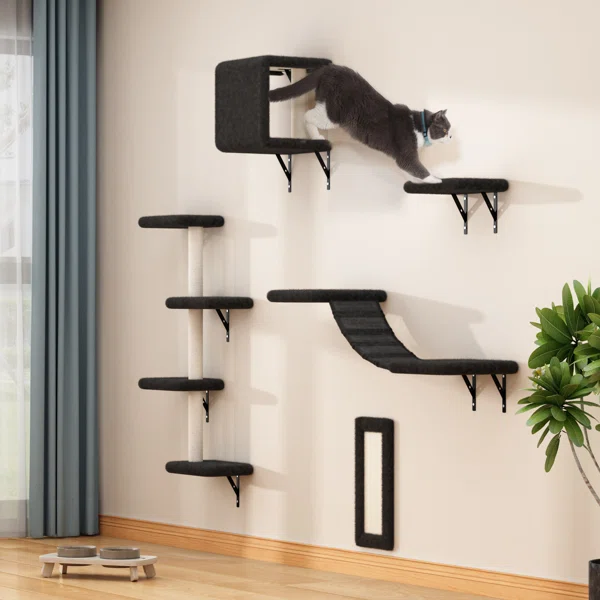 Multi levelWall mountedCatTreeShelf - Elevate Your Feline's World: The Benefits of Wall-Mounted Cat Trees